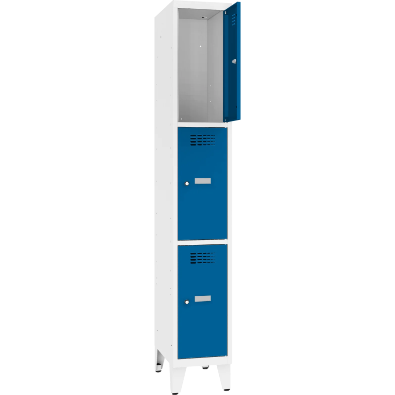 Single column, 3 row personal locker