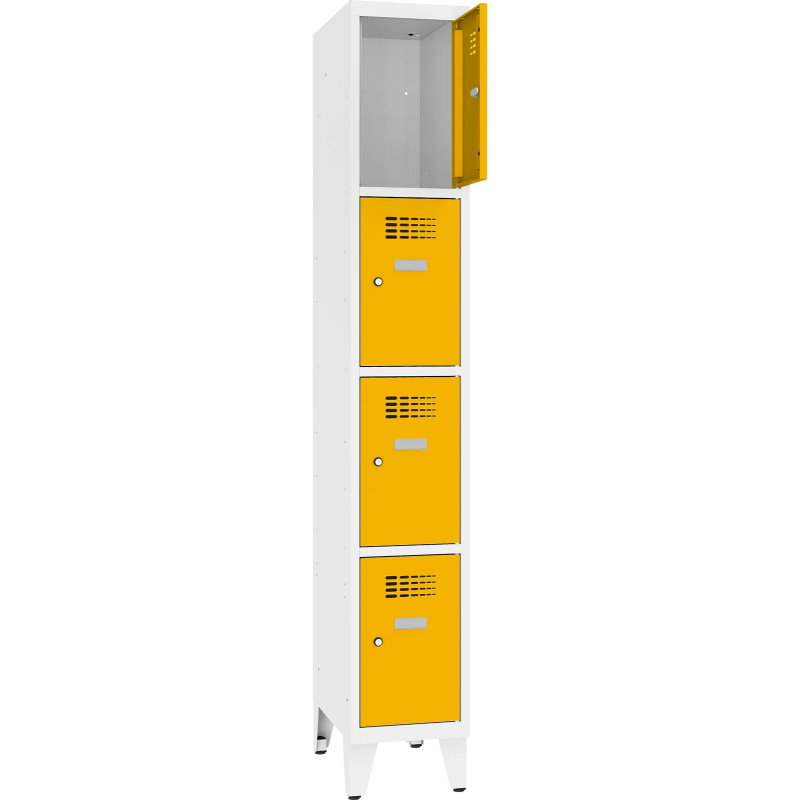 Single column, 4 rows personal locker